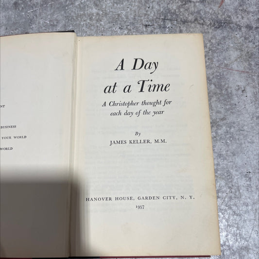 a day at a time a christopher thought for each day of the year book, by james keller, m.m., 1957 Hardcover