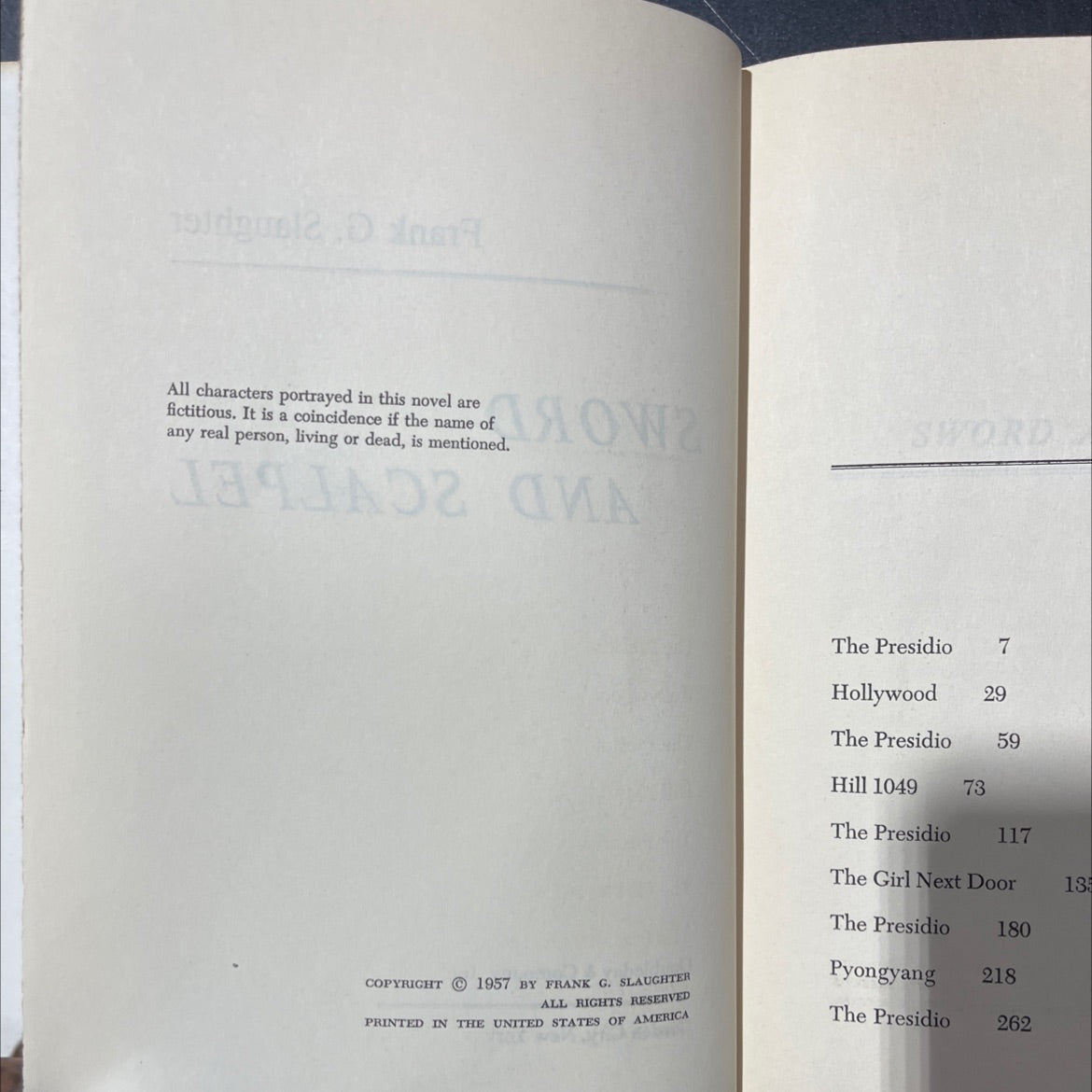 sword and scalpel book, by Frank G. Slaughter, 1957 Hardcover