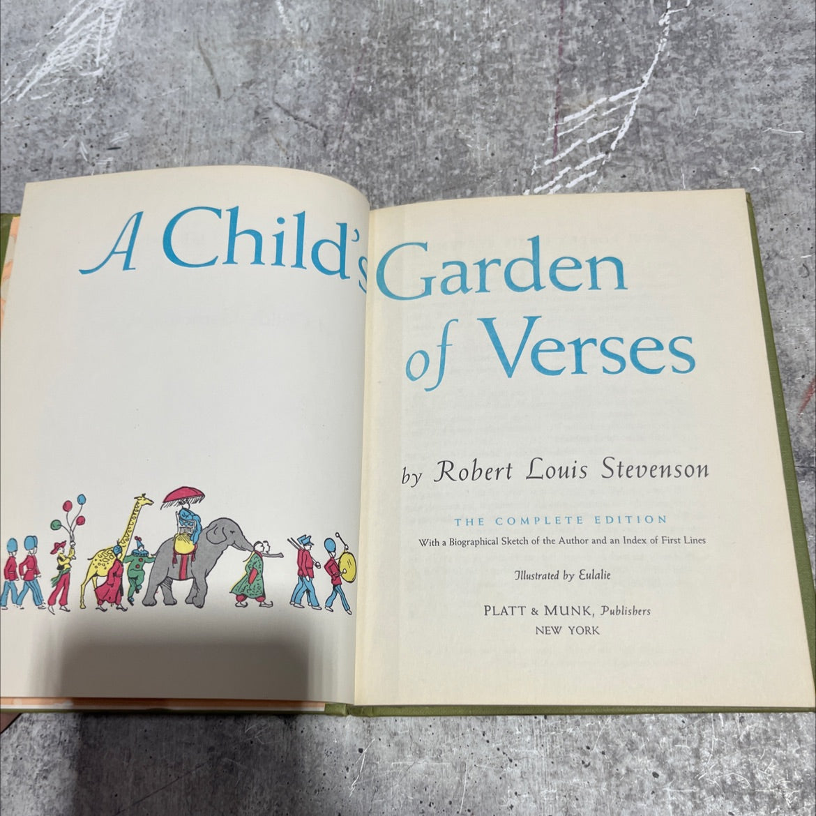a child garden of verses book, by robert louis stevenson, 1961 Hardcover