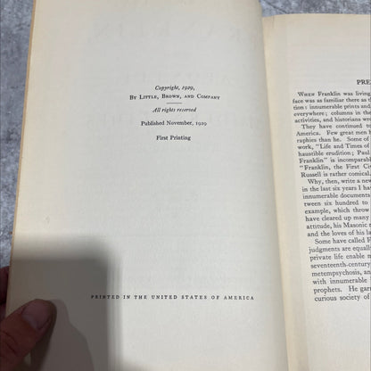 bernard fay's franklin, the apostle of modern times book, by bernard fay, 1929 Hardcover
