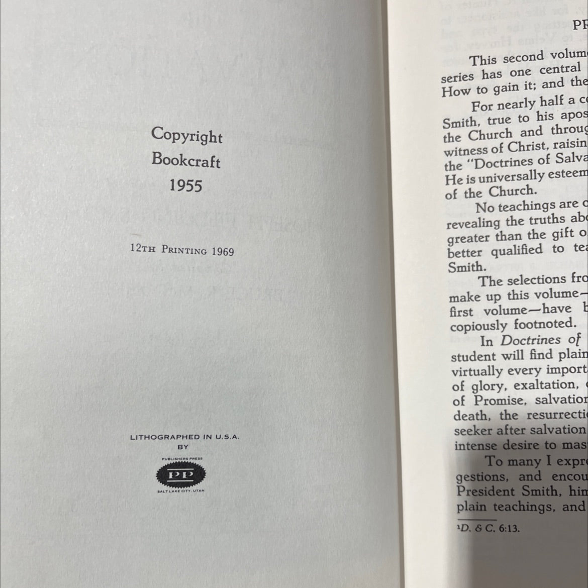 doctrines of salvation book, by joseph fielding smith, 1969 Hardcover