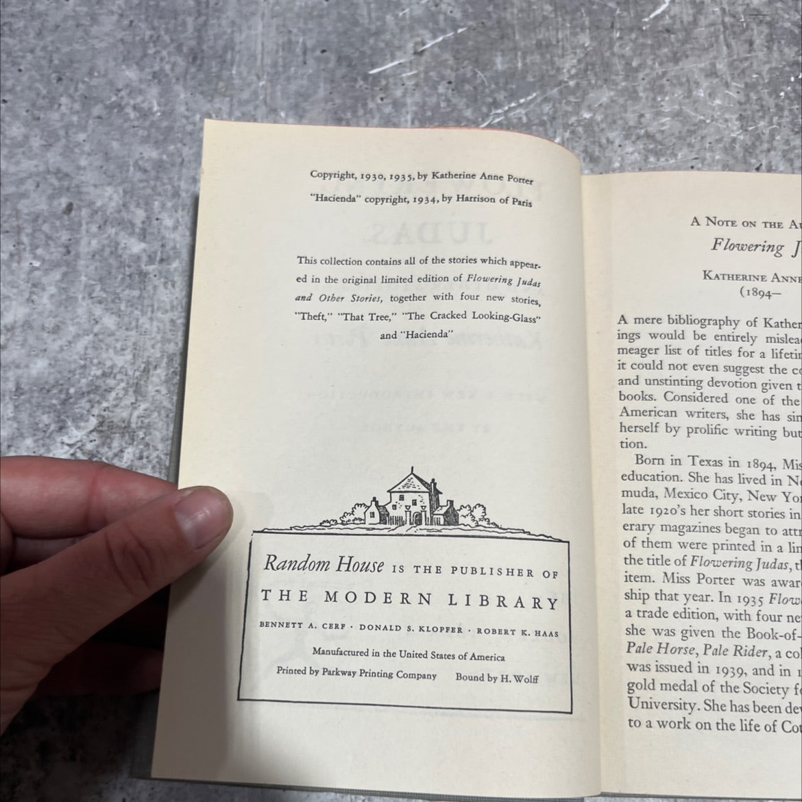 flowering judas and other stories book, by katherine anne porter, 1935 Hardcover