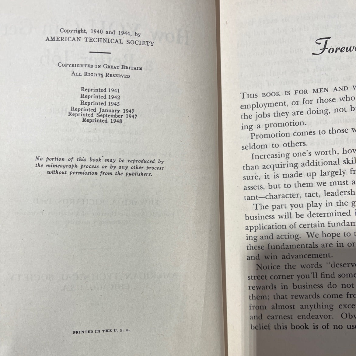 how you can get a better job book, by willard k. lasher, edward a. richards, 1948 Hardcover