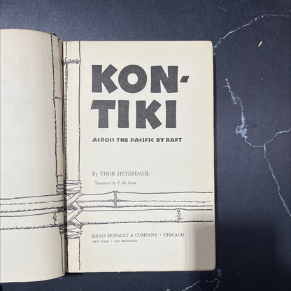 kon-tiki across the pacific by raft book, by thor heyerdahl, 1950 Hardcover
