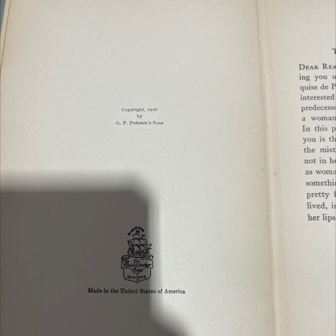 madame de pompadour a study in temperament book, by marcelle tinayre, 1926 Hardcover