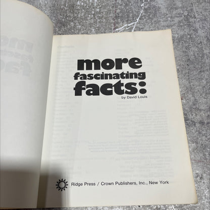 more fascinating facts book, by David Carroll, 1979 Paperback
