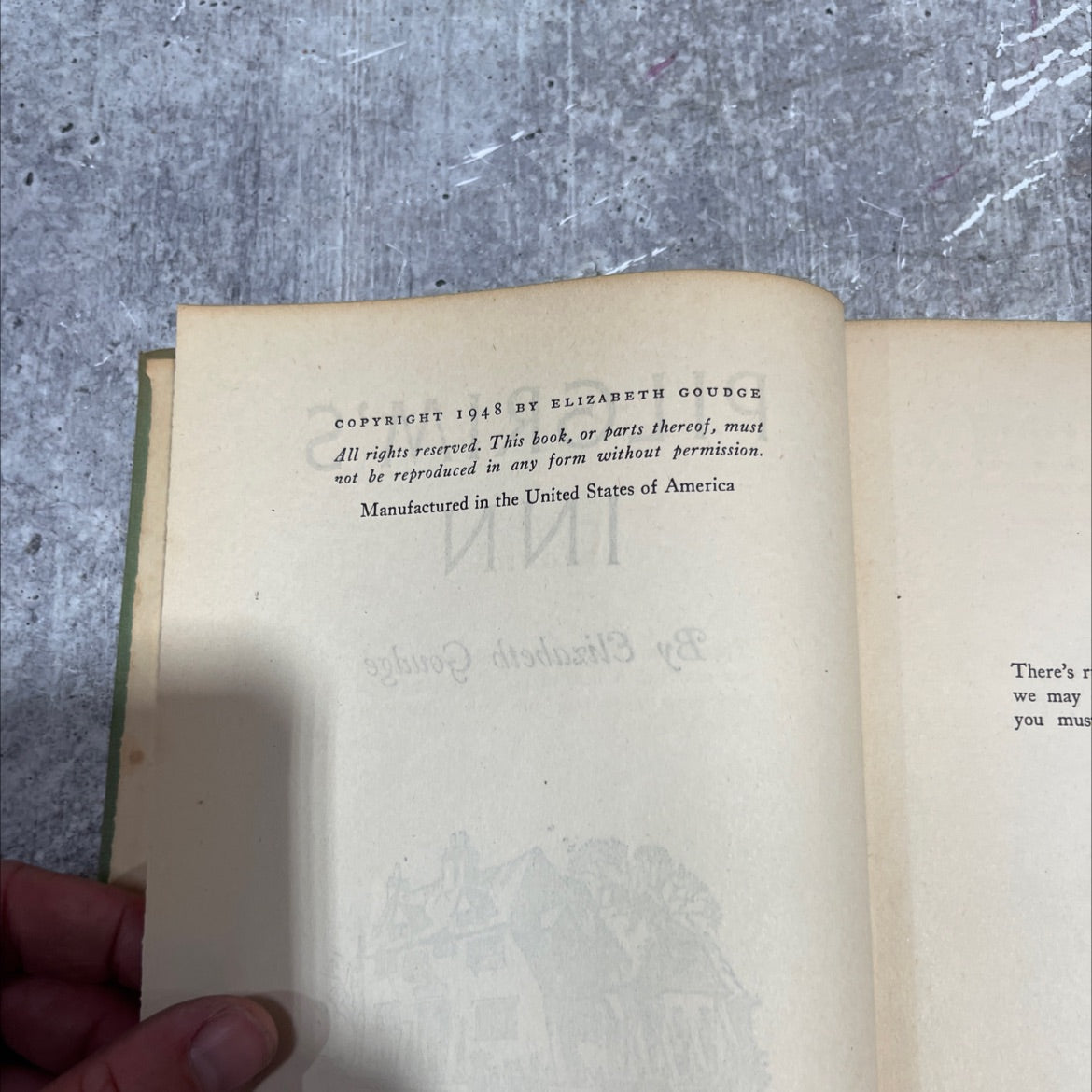 pilgrim's inn book, by elizabeth goudge, 1948 Hardcover