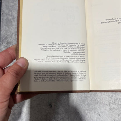 robert's rules of order r newly revised book, by henry m. robert, 1970 Hardcover