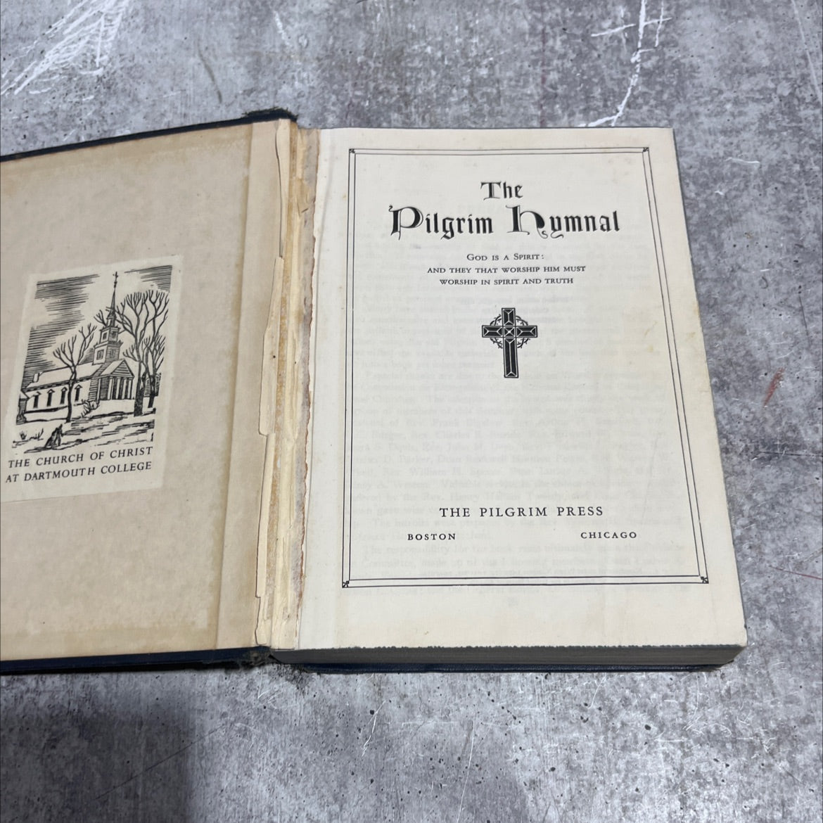 the church of christ at dartmouth college book, by sidney a. weston, 1935 Hardcover