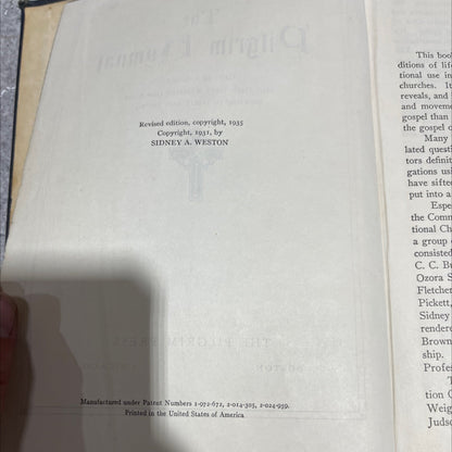 the church of christ at dartmouth college book, by sidney a. weston, 1935 Hardcover