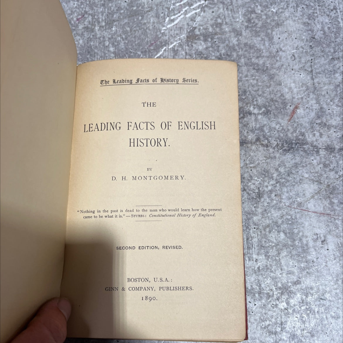 the leading facts of english history book, by d. h. montgomery, 1890 Hardcover