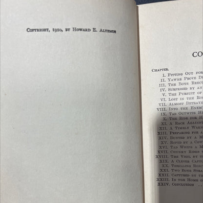the pony rider boys in montana or the mystery of the old custer trail book, by frank gee patchin, 1910 Hardcover