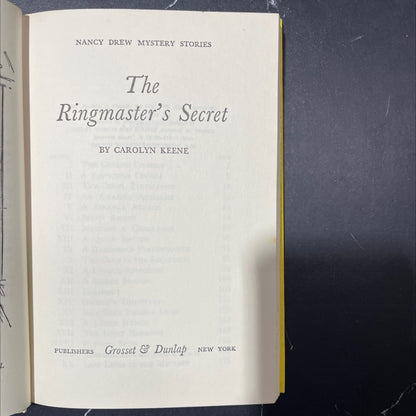 the ringmaster's secret book, by carolyn keene, 1974 Hardcover
