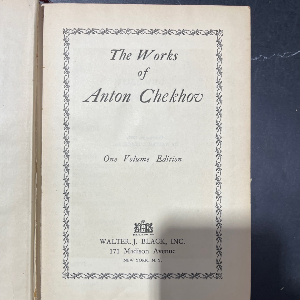 the works of anton chekhov one volume edition book, by anton chekhov, 1929 Hardcover